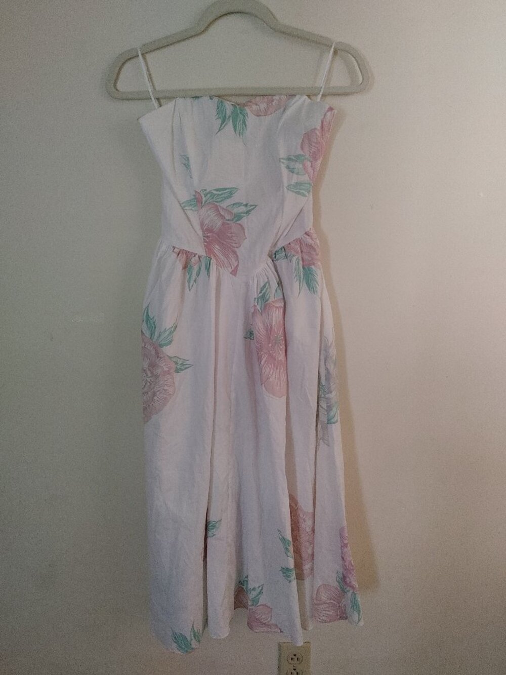 Vintage Strapless Sundress "Oops California" 100% Cotton Size 9/10 - Picture 3 of 8